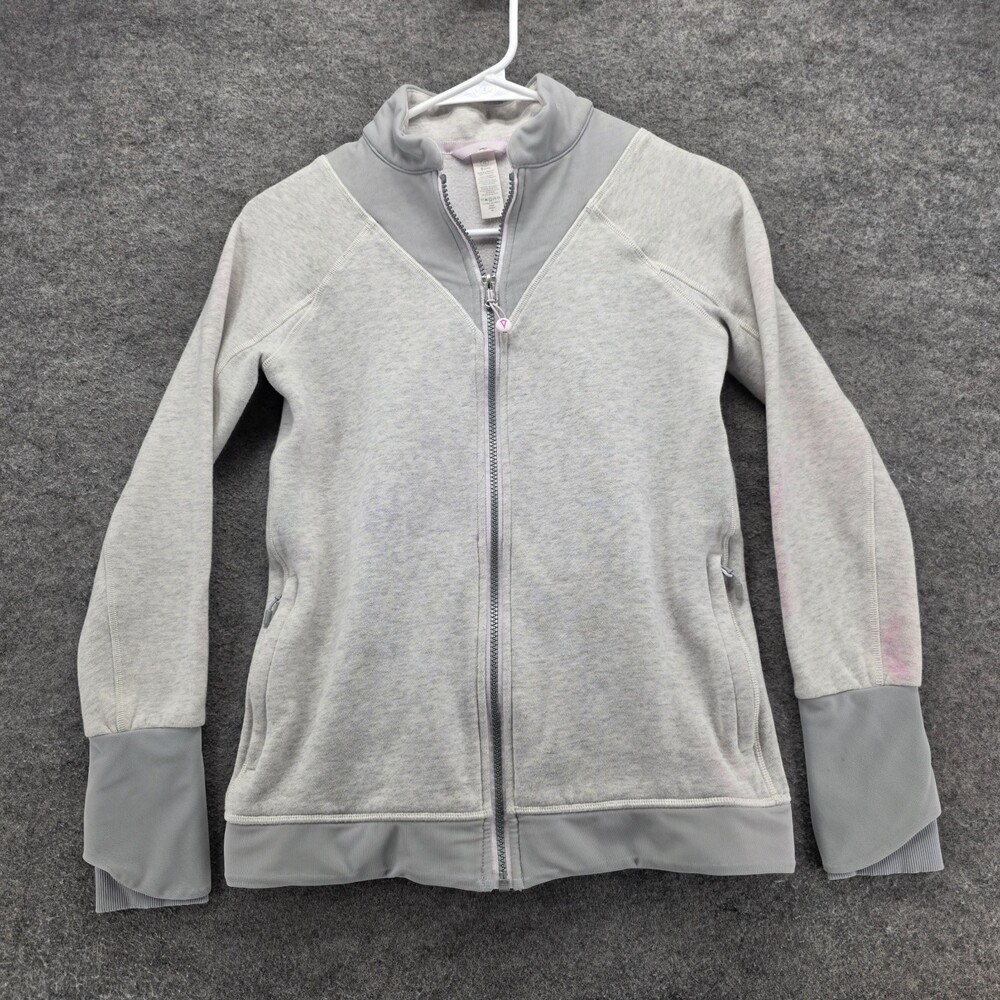 Ivivva by Lululemon Jacket Girls 12 Full Zip Gray Hooded